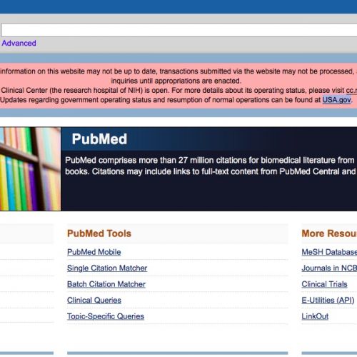 PubMed官方证实: 由于缺乏经费，暂停更新！